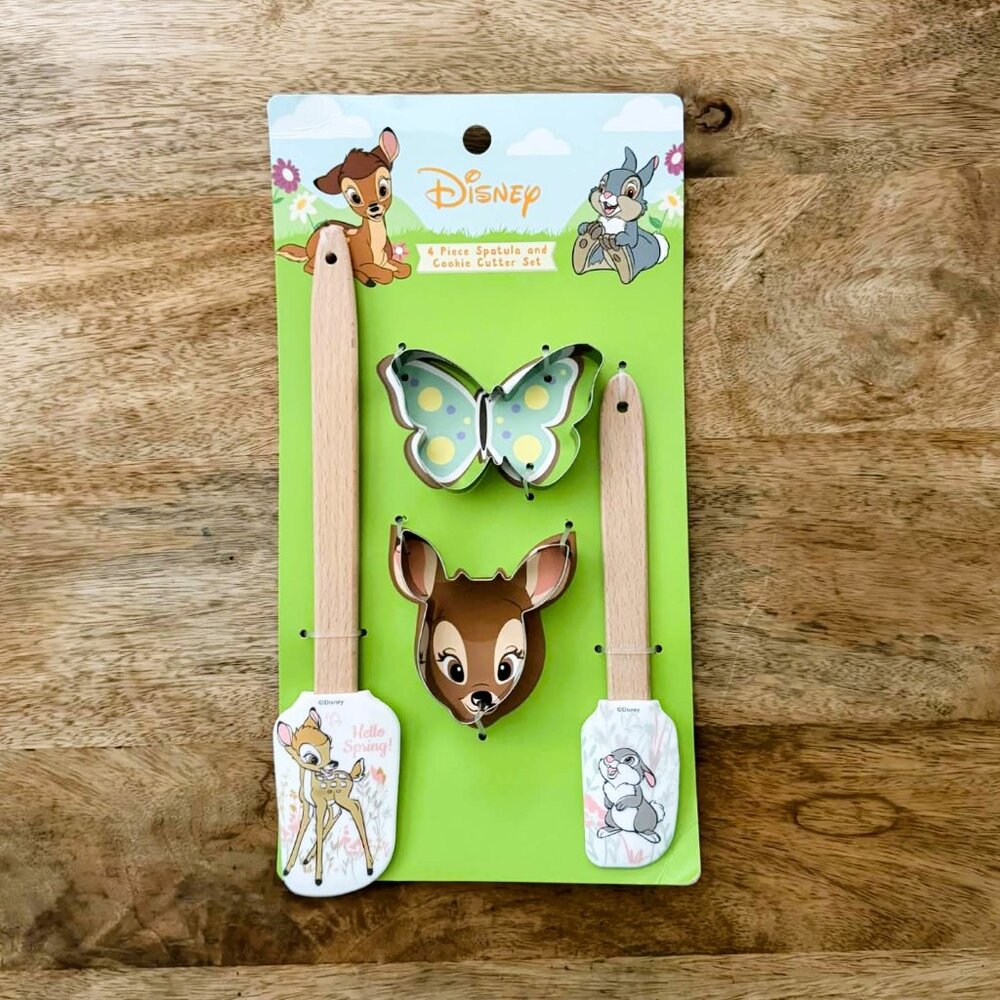 NEW 4Pc Bambi Hello Spring Spatulas & Cookie Cutters Set